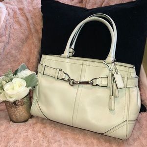 Vintage Coach Winter White Satchel